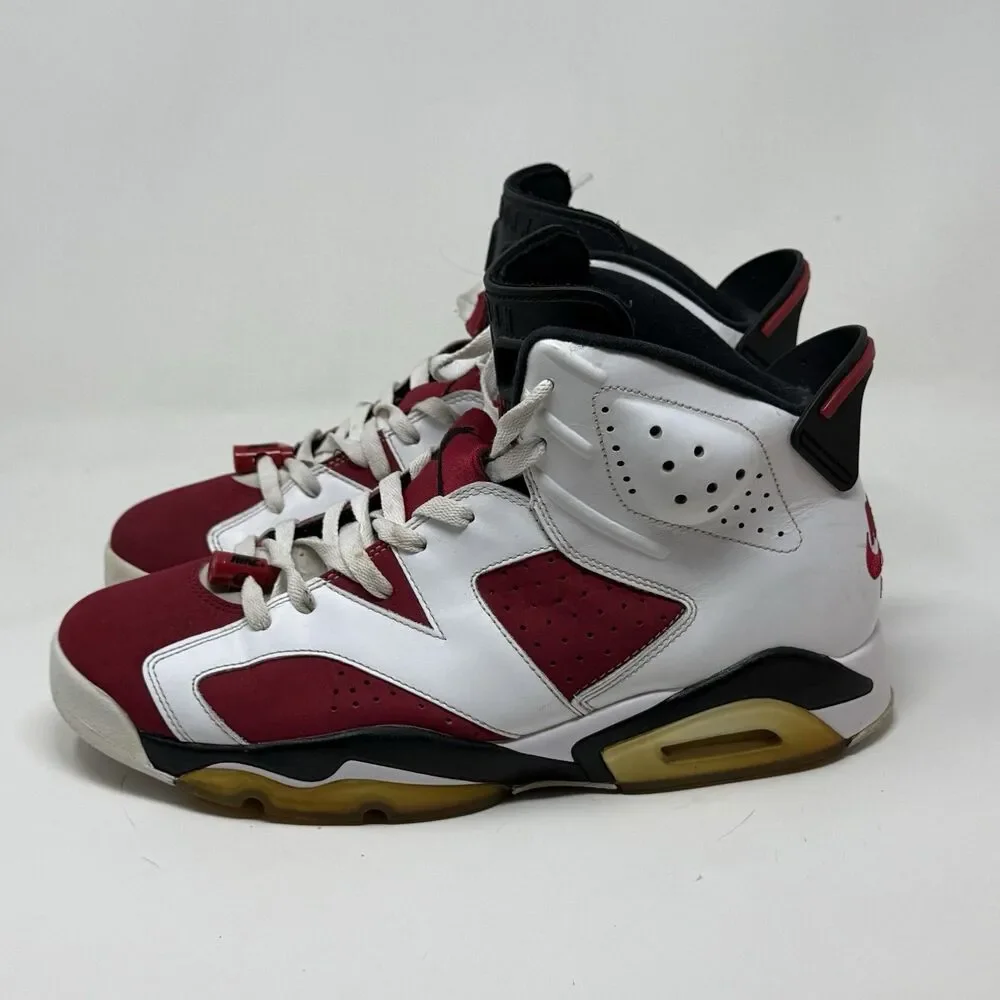 Nike Air Jordan 6 Retro OG Sneakers Mens 11 Carmine Red White 2020 CT8529-106